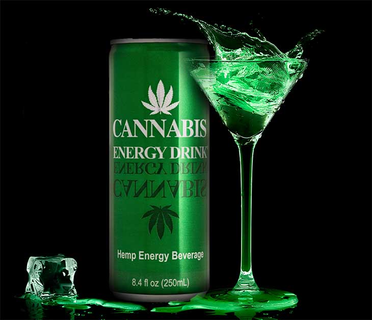 immagine di esempio del cocktail Cannabisoska realizzato con Cannabis Energy Drink Classic